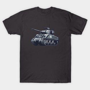 American M4 Sherman Tank: WWII Military Armor T-Shirt